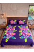 Hand Painted Rayon Bedsheet Set King Size Hand Painted Rayon Bedsheet Set King Size